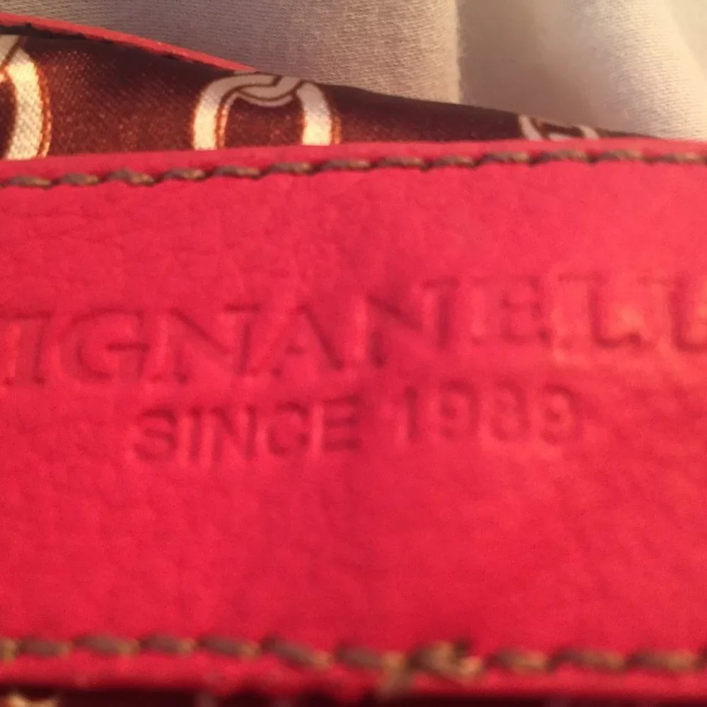 TIGNANELLO Small Dark Pink Leather Crossbody bag